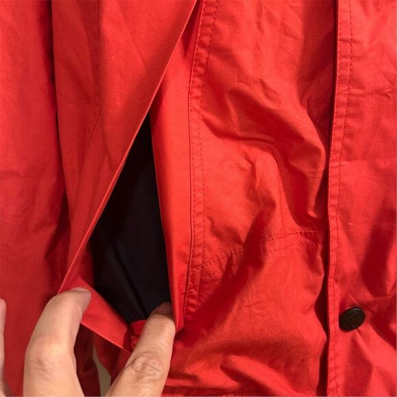 Vintage Nautica Women's Hooded Striped Jacket Red Size M Spring - Picture 2 of 16